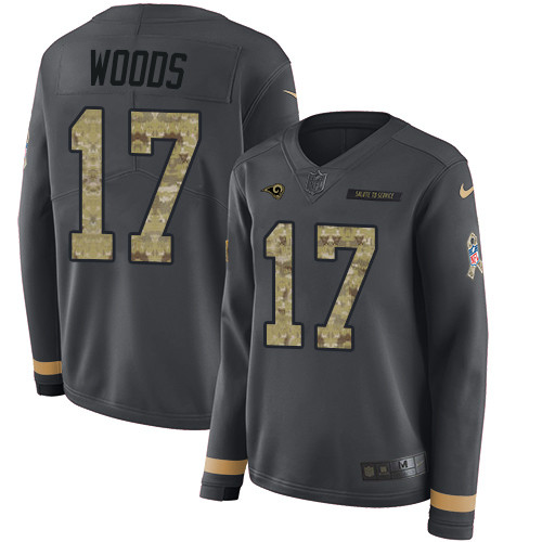 Nike Rams #17 Robert Woods Anthracite Salute to Service