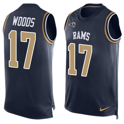 Nike Rams #17 Robert Woods Navy Blue Team Color Men's Stitched NFL Limited Tank Top Jersey
