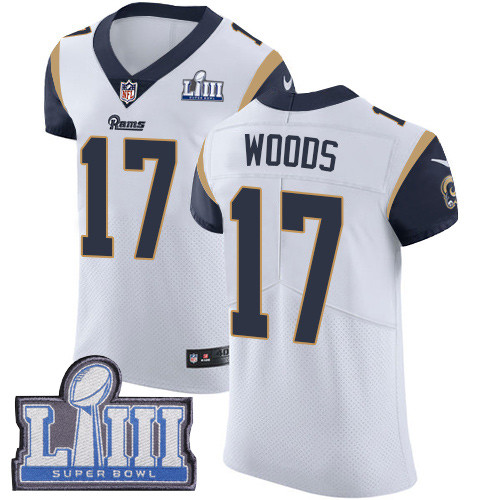 Nike Rams #17 Robert Woods White Super Bowl LIII Bound Men's Stitched NFL Vapor Untouchable Elite Jersey Nike Rams #17 Robert Woods White Super Bowl LIII Bound Men's Stitched NFL Vapor Untouchable Elite Jersey