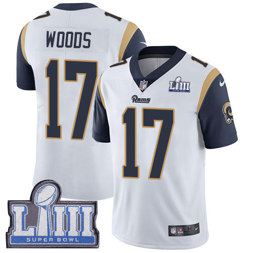 Nike Rams #17 Robert Woods White Super Bowl LIII Bound Men's Stitched NFL Vapor Untouchable Limited Jersey Nike Rams #17 Robert Woods White Super Bowl LIII Bound Men's Stitched NFL Vapor Untouchable Limited Jersey