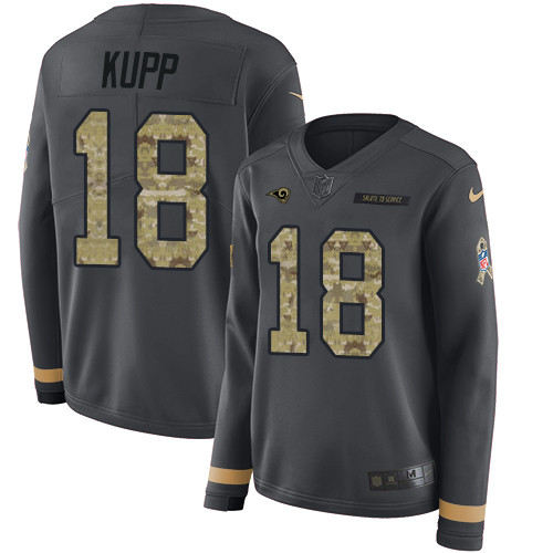 Nike Rams #18 Cooper Kupp Anthracite Salute to Service
