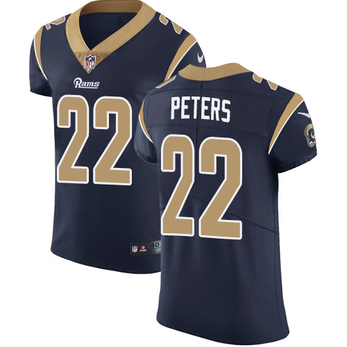 Nike Rams #22 Marcus Peters Navy Blue Team Color Men's Stitched NFL Vapor Untouchable Elite Jersey Nike Rams #22 Marcus Peters Navy Blue Team Color Men's Stitched NFL Vapor Untouchable Elite Jersey
