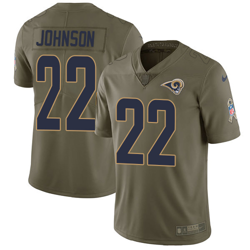 Nike Rams #22 Trumaine Johnson Olive Men's Stitched NFL Limited 2017 Salute to Service Jersey