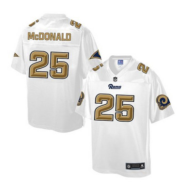 Nike Rams #25 T.J. McDonald White Men's NFL Pro Line Fashion Game Jersey