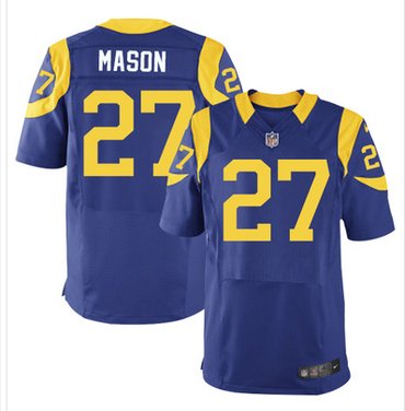 Nike Rams #27 Tre Mason Royal Blue Alternate Men's Stitched NFL Elite Jersey
