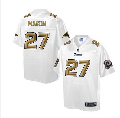 Nike Rams #27 Tre Mason White Men's NFL Pro Line Fashion Game Jersey