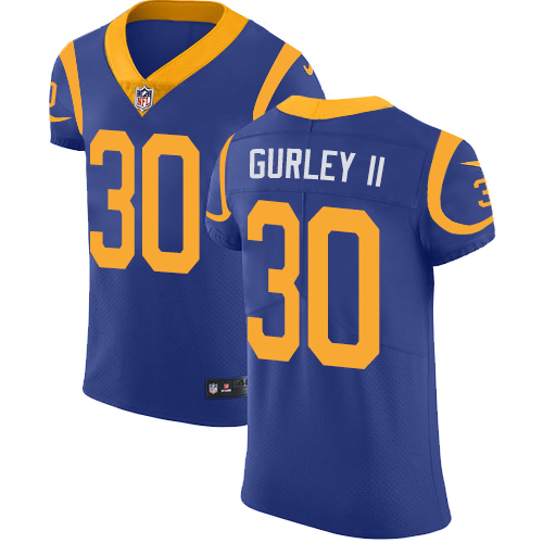 Nike Rams #30 Todd Gurley II Royal Blue Alternate Men's Stitched NFL Vapor Untouchable Elite Jersey Nike Rams #30 Todd Gurley II Royal Blue Alternate Men's Stitched NFL Vapor Untouchable Elite Jersey