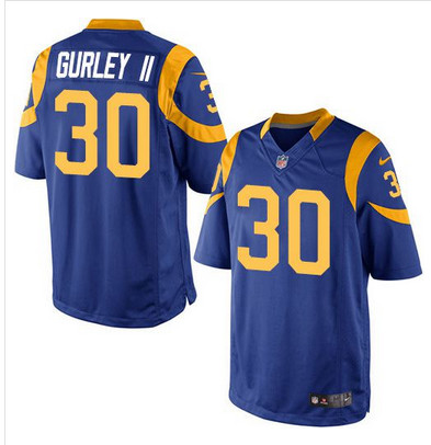 Nike Rams #30 Todd Gurley II Royal Blue Alternate mens Stitched NFL Elite Jersey