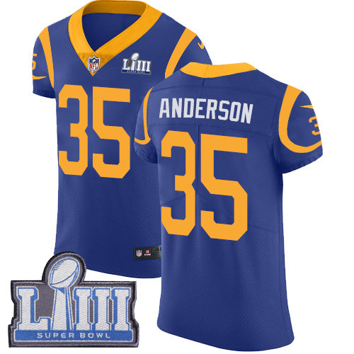 Nike Rams #35 C.J. Anderson Royal Blue Alternate Super Bowl LIII Bound Men's Stitched NFL Vapor Untouchable Elite Jersey