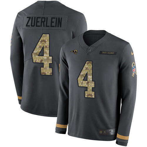 Nike Rams #4 Greg Zuerlein Anthracite Salute to Service Youth Nike Rams #4 Greg Zuerlein Anthracite Salute to Service Youth