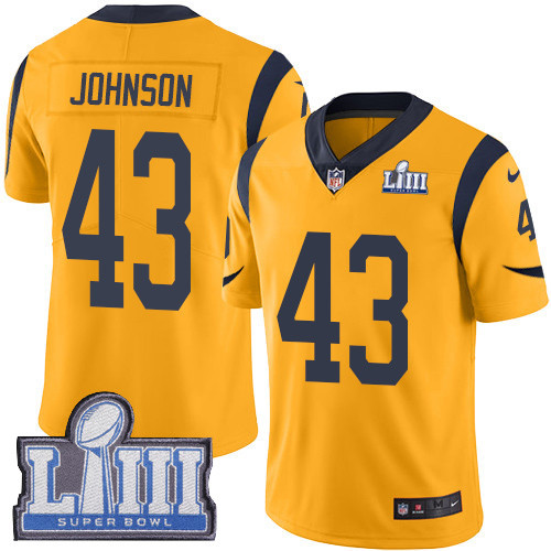 Nike Rams #43 John Johnson Gold Super Bowl LIII Bound Men's Stitched NFL Limited Rush Jersey Nike Rams #43 John Johnson Gold Super Bowl LIII Bound Men's Stitched NFL Limited Rush Jersey