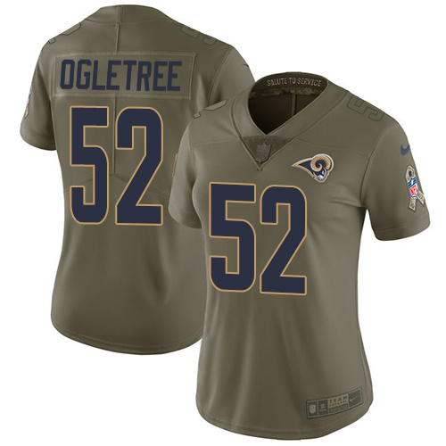Nike Rams #52 Alec Ogletree Olive Women's Stitched NFL Limited 2017 Salute to Service Jersey Nike Rams #52 Alec Ogletree Olive Women's Stitched NFL Limited 2017 Salute to Service Jersey