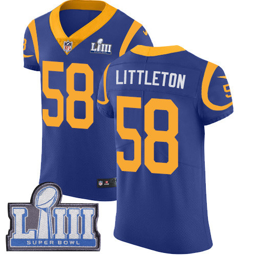 Nike Rams #58 Cory Littleton Royal Blue Alternate Super Bowl LIII Bound Men's Stitched NFL Vapor Untouchable Elite Jersey Nike Rams #58 Cory Littleton Royal Blue Alternate Super Bowl LIII Bound Men's Stitched NFL Vapor Untouchable Elite Jersey