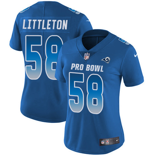 Nike Rams #58 Cory Littleton Royal Women's Stitched NFL Limited NFC 2019 Pro Bowl Jersey Nike Rams #58 Cory Littleton Royal Women's Stitched NFL Limited NFC 2019 Pro Bowl Jersey