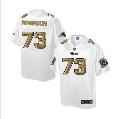 Nike Rams #73 Greg Robinson White Men's NFL Pro Line Fashion Game Jersey