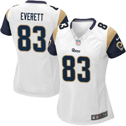 Nike Rams #83 Gerald Everett White Women's Stitched NFL Elite Jersey Nike Rams #83 Gerald Everett White Women's Stitched NFL Elite Jersey