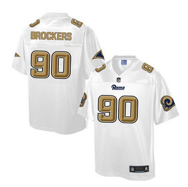 Nike Rams #90 Michael Brockers White Men's NFL Pro Line Fashion Game Jersey