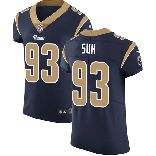 Nike Rams #93 Ndamukong Suh Navy Blue Team Color Men's Stitched NFL Vapor Untouchable Elite Jersey Nike Rams #93 Ndamukong Suh Navy Blue Team Color Men's Stitched NFL Vapor Untouchable Elite Jersey