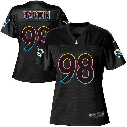 Nike Rams #98 Connor Barwin Black Women's NFL Fashion Game Jersey Nike Rams #98 Connor Barwin Black Women's NFL Fashion Game Jersey