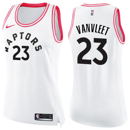 Nike Raptors #23 Fred VanVleet White ink Women's NBA Swingman Fashion Jersey