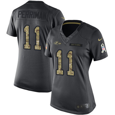 Nike Ravens #11 Breshad Perriman Black Women's Stitched NFL Limited 2016 Salute to Service Jersey Nike Ravens #11 Breshad Perriman Black Women's Stitched NFL Limited 2016 Salute to Service Jersey