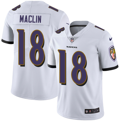Nike Ravens #18 Jeremy Maclin White Men's Stitched NFL Vapor Untouchable Limited Jersey Nike Ravens #18 Jeremy Maclin White Men's Stitched NFL Vapor Untouchable Limited Jersey