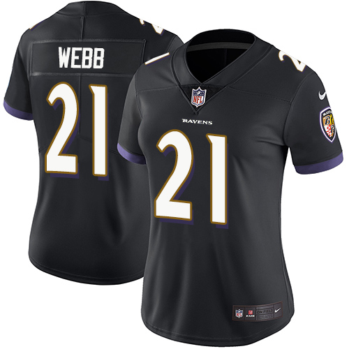 Nike Ravens #21 Lardarius Webb Black Alternate Women's Stitched NFL Vapor Untouchable Limited Jersey Nike Ravens #21 Lardarius Webb Black Alternate Women's Stitched NFL Vapor Untouchable Limited Jersey