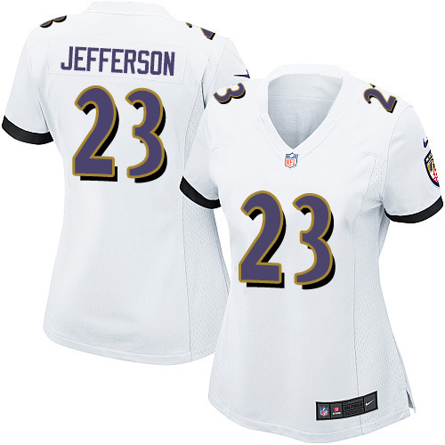 Nike Ravens #23 Tony Jefferson White Women's Stitched NFL New Elite Jersey