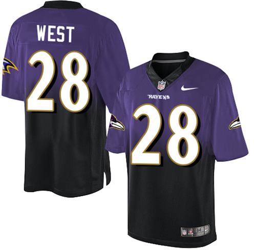 Nike Ravens #28 Terrance West Purple Black Men's Stitched NFL Elite Fadeaway Fashion Jersey Nike Ravens #28 Terrance West Purple Black Men's Stitched NFL Elite Fadeaway Fashion Jersey