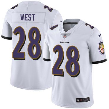 Nike Ravens #28 Terrance West White Men's Stitched NFL Vapor Untouchable Limited Jersey Nike Ravens #28 Terrance West White Men's Stitched NFL Vapor Untouchable Limited Jersey