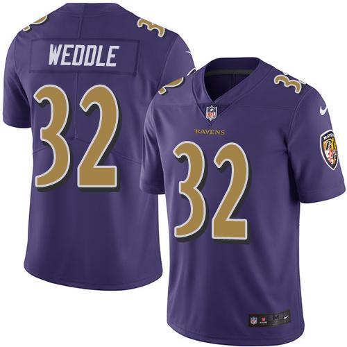 Nike Ravens #32 Eric Weddle Purple Men's Stitched NFL Limited Rush Jersey Nike Ravens #32 Eric Weddle Purple Men's Stitched NFL Limited Rush Jersey