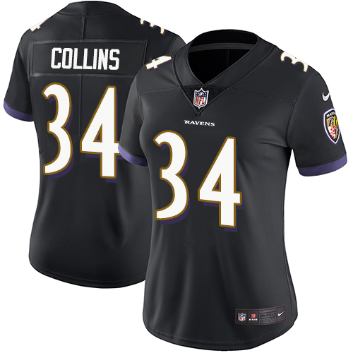 Nike Ravens #34 Alex Collins Black Alternate Women's Stitched NFL Vapor Untouchable Limited Jersey Nike Ravens #34 Alex Collins Black Alternate Women's Stitched NFL Vapor Untouchable Limited Jersey