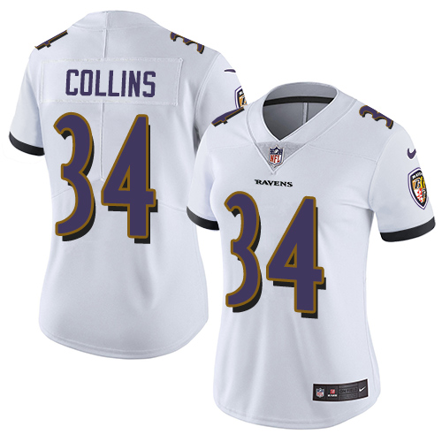 Nike Ravens #34 Alex Collins White Women's Stitched NFL Vapor Untouchable Limited Jersey Nike Ravens #34 Alex Collins White Women's Stitched NFL Vapor Untouchable Limited Jersey
