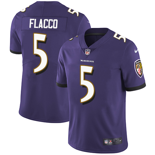 Nike Ravens #5 Joe Flacco Purple Team Color Men's Stitched NFL Vapor Untouchable Limited Jersey Nike Ravens #5 Joe Flacco Purple Team Color Men's Stitched NFL Vapor Untouchable Limited Jersey