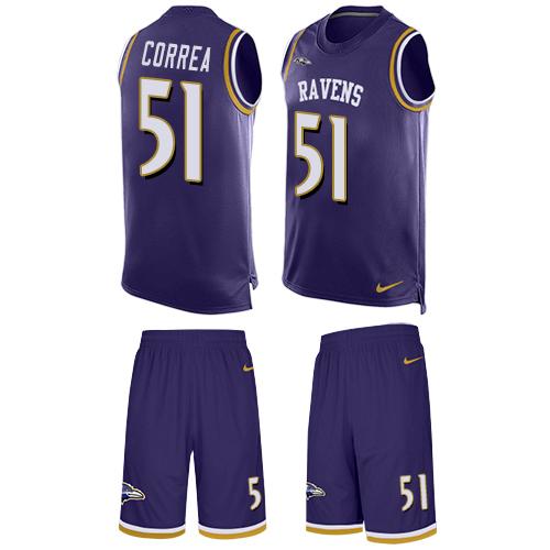 Nike Ravens #51 Kamalei Correa Purple Team Color Men's Stitched NFL Limited Tank Top Suit Jersey Nike Ravens #51 Kamalei Correa Purple Team Color Men's Stitched NFL Limited Tank Top Suit Jersey
