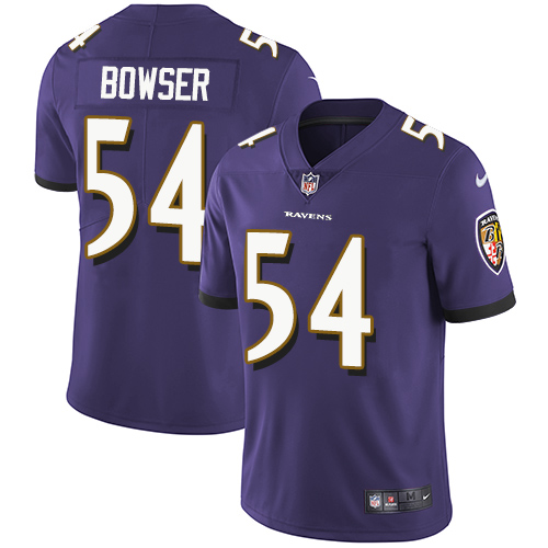 Nike Ravens #54 Tyus Bowser Purple Team Color Men's Stitched NFL Vapor Untouchable Limited Jersey Nike Ravens #54 Tyus Bowser Purple Team Color Men's Stitched NFL Vapor Untouchable Limited Jersey