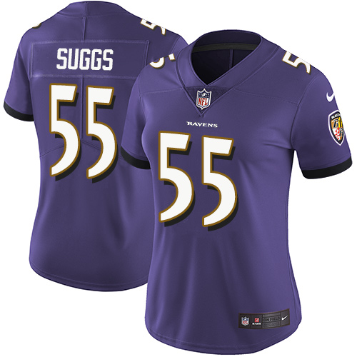 Nike Ravens #55 Terrell Suggs Purple Team Color Women's Stitched NFL Vapor Untouchabl Nike Ravens #55 Terrell Suggs Purple Team Color Women's Stitched NFL Vapor Untouchabl