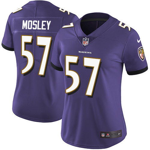 Nike Ravens #57 C.J. Mosley Purple Team Color Women's Stitched NFL Vapor Untouchable Limited Jersey Nike Ravens #57 C.J. Mosley Purple Team Color Women's Stitched NFL Vapor Untouchable Limited Jersey