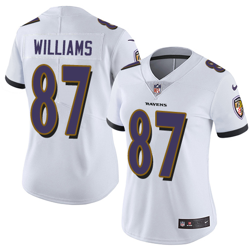 Nike Ravens #87 Maxx Williams White Women's Stitched NFL Vapor Untouchable Limited Jersey Nike Ravens #87 Maxx Williams White Women's Stitched NFL Vapor Untouchable Limited Jersey
