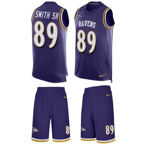 Nike Ravens #89 Steve Smith Sr Purple Team Color Men's Stitched NFL Limited Tank Top Suit Jersey Nike Ravens #89 Steve Smith Sr Purple Team Color Men's Stitched NFL Limited Tank Top Suit Jersey