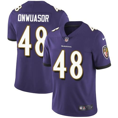 Nike Ravens 48 Patrick Onwuasor Purple Vapor Untouchable Limited Jersey