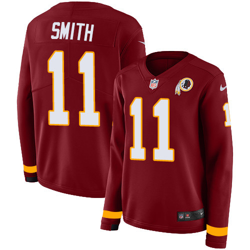 Nike Redskins #11 Alex Smith Burgundy Red Team Color Women's