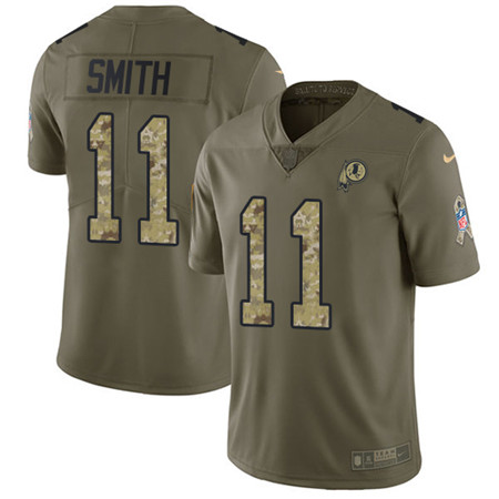 Nike Redskins #11 Alex Smith Olive Camo Youth Stitched NFL Limited 2017 Salute to Service Jersey