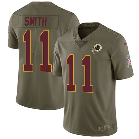 Nike Redskins #11 Alex Smith Olive Men's Stitched NFL Limited 2017 Salute To Service Jersey Nike Redskins #11 Alex Smith Olive Men's Stitched NFL Limited 2017 Salute To Service Jersey