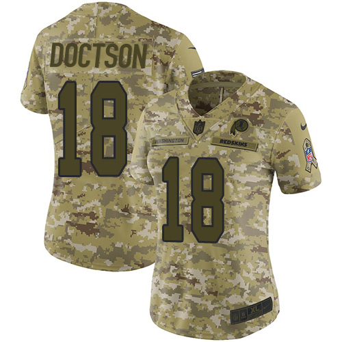 Nike Redskins #18 Josh Doctson Camo Women's Stitched NFL Limited 2018 Salute to Service Jersey Nike Redskins #18 Josh Doctson Camo Women's Stitched NFL Limited 2018 Salute to Service Jersey