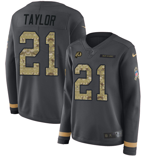 Nike Redskins #21 Sean Taylor Anthracite Salute to Service