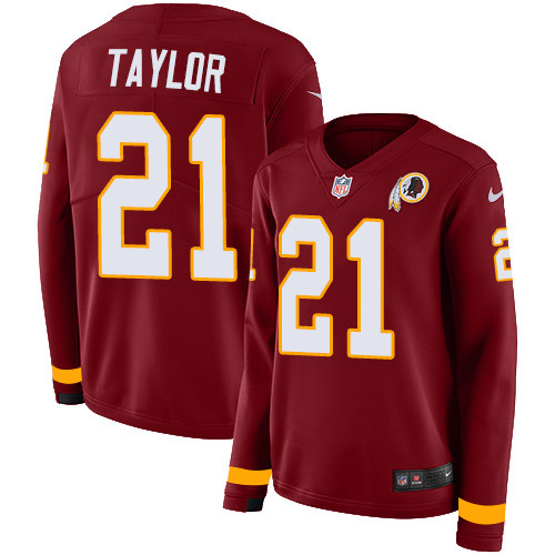 Nike Redskins #21 Sean Taylor Burgundy Red Team Color Women's