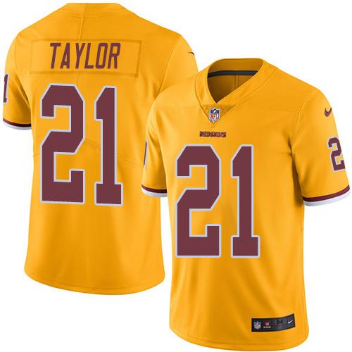 Nike Redskins #21 Sean Taylor Gold Men's Stitched NFL Limited Rush Jersey Nike Redskins #21 Sean Taylor Gold Men's Stitched NFL Limited Rush Jersey