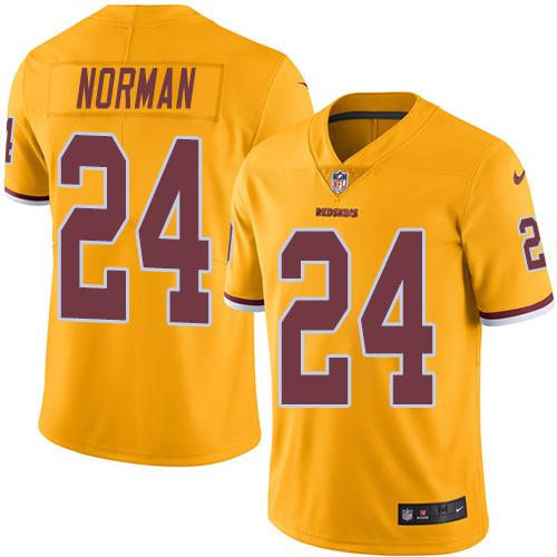 Nike Redskins #24 Josh Norman Gold Men's Stitched NFL Limited Rush Jersey Nike Redskins #24 Josh Norman Gold Men's Stitched NFL Limited Rush Jersey