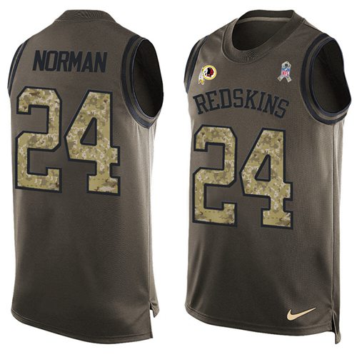 Nike Redskins #24 Josh Norman Green Men's Stitched NFL Limited Salute To Service Tank Top Jersey Nike Redskins #24 Josh Norman Green Men's Stitched NFL Limited Salute To Service Tank Top Jersey